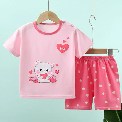 Adorable Baby Cotton Outfit Set - Lightweight Summer Wear (6M-7 Years)
